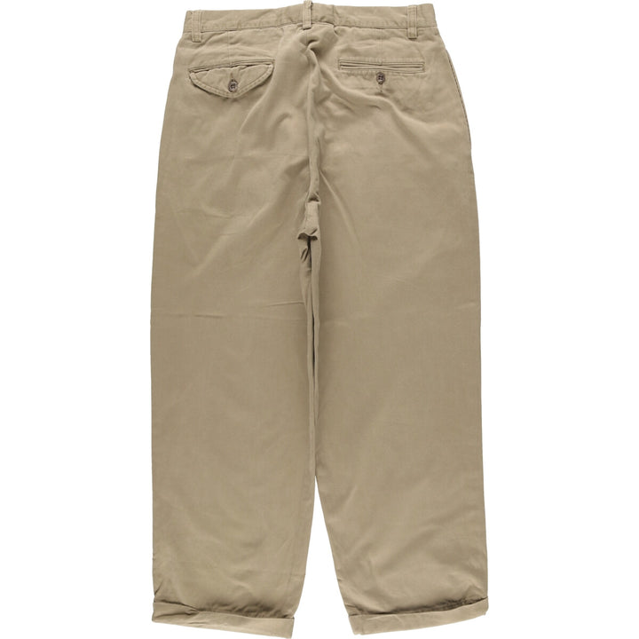 Ralph Lauren POLO by Ralph Lauren Two-pleat Chino Pants for Men, W31 equivalent cotton Beige type Vintage Second Hand