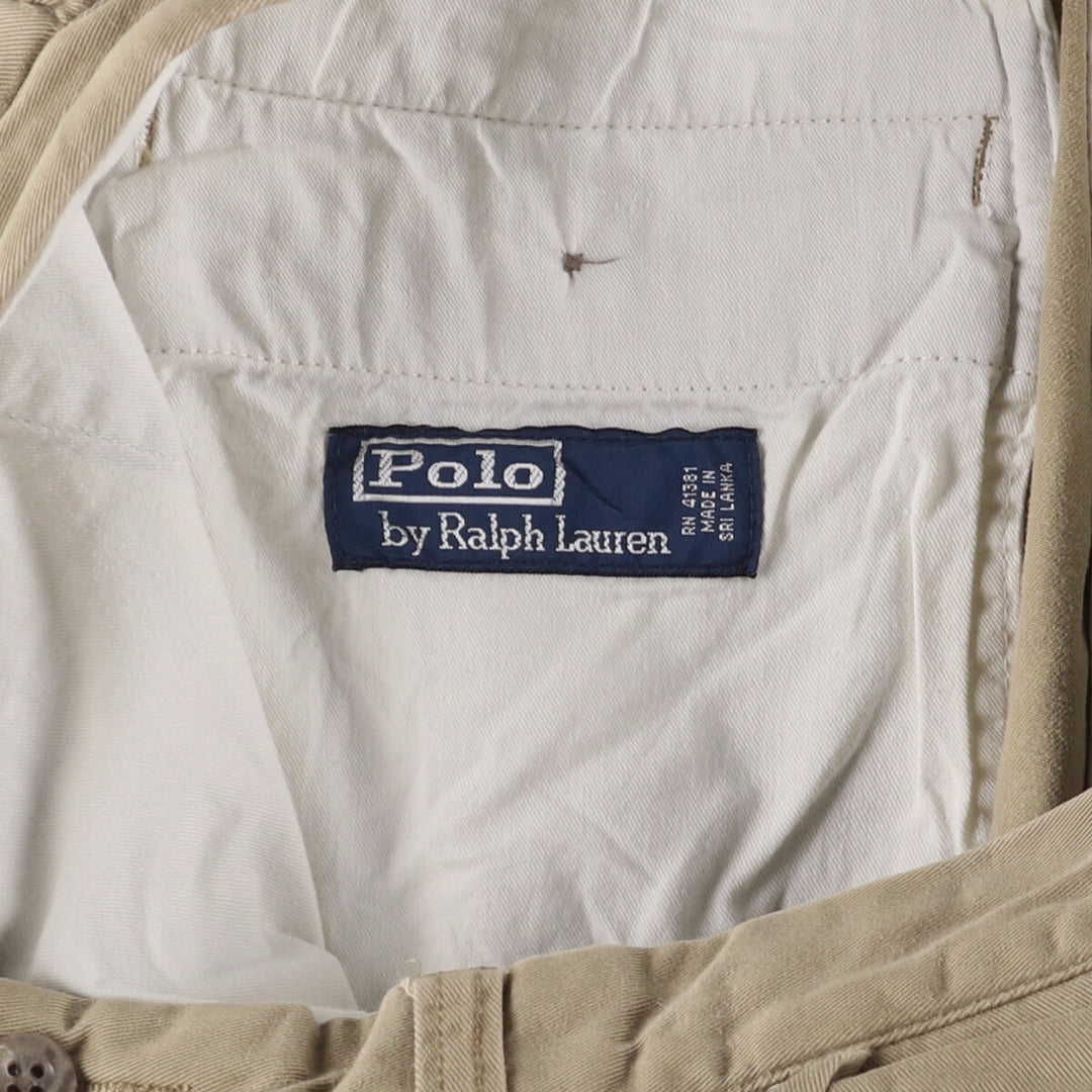 Ralph Lauren POLO by Ralph Lauren Two-pleat Chino Pants for Men, W31 equivalent cotton Beige type Vintage Second Hand