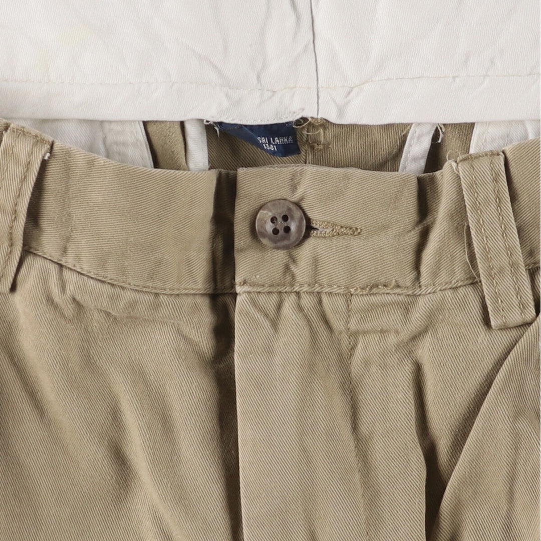 Ralph Lauren POLO by Ralph Lauren Two-pleat Chino Pants for Men, W31 equivalent cotton Beige type Vintage Second Hand