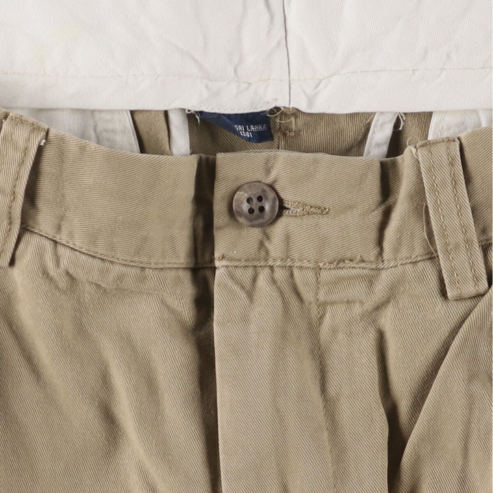 Ralph Lauren POLO by Ralph Lauren Two-pleat Chino Pants for Men, W31 equivalent cotton Beige type Vintage Second Hand