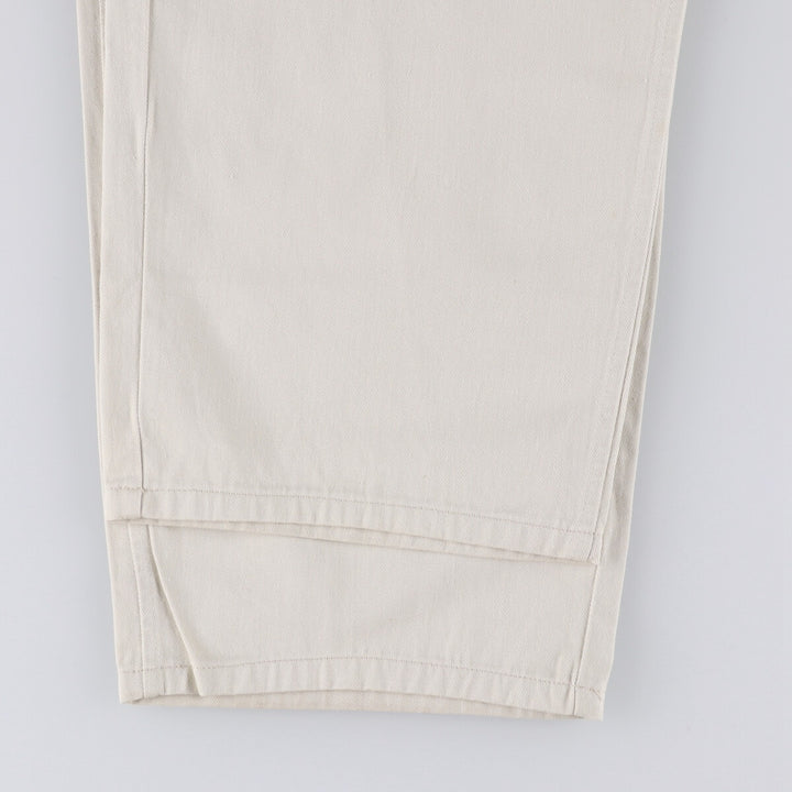 Ralph Lauren POLO by Ralph Lauren Two-pleat Chino Pants for Men, W32 equivalent cotton pale white type Vintage Second Hand