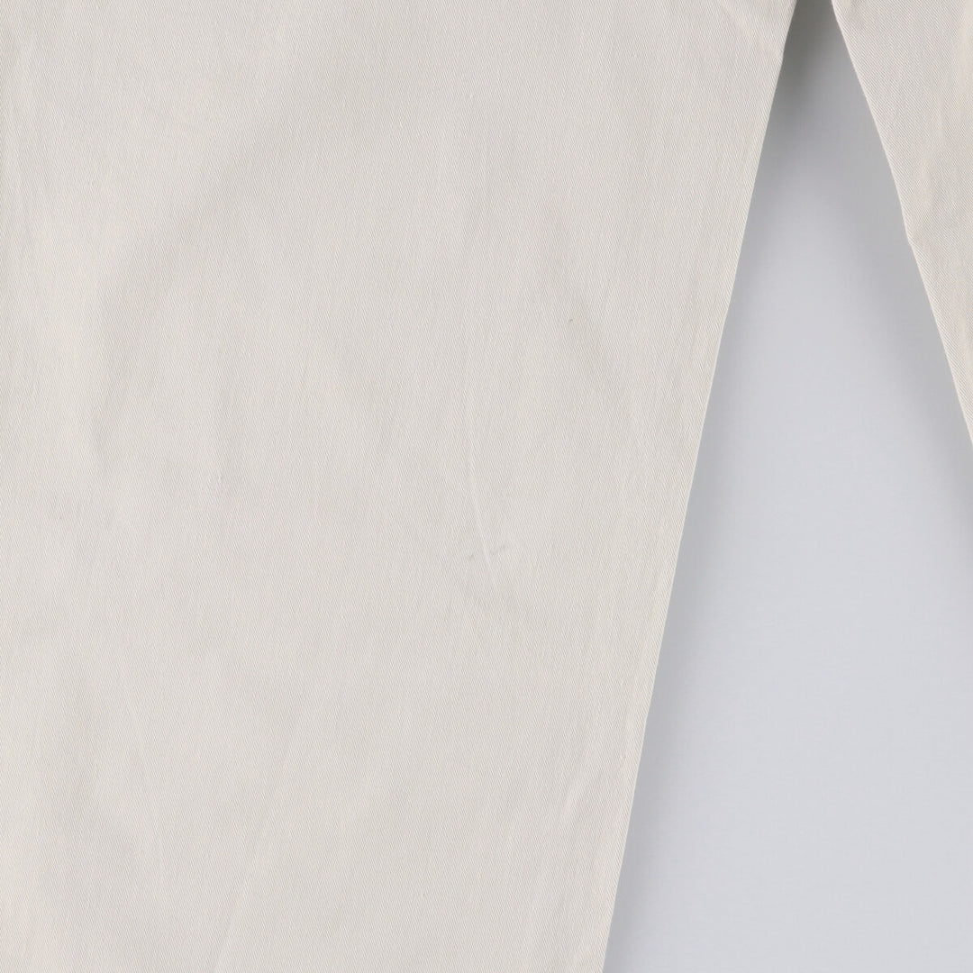 Ralph Lauren POLO by Ralph Lauren Two-pleat Chino Pants for Men, W32 equivalent cotton pale white type Vintage Second Hand