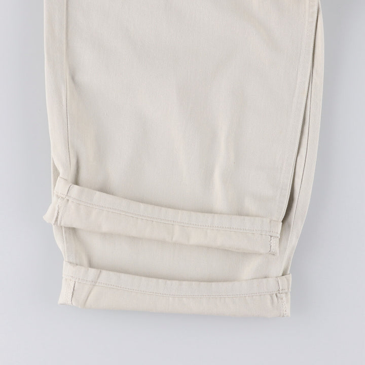 Ralph Lauren POLO by Ralph Lauren Two-pleat Chino Pants for Men, W32 equivalent cotton pale white type Vintage Second Hand