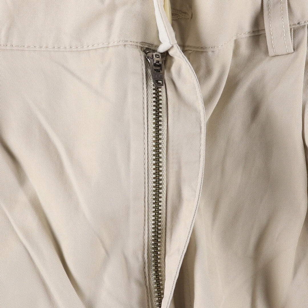 Ralph Lauren POLO by Ralph Lauren HAMMOND PANT, two-pleat chino pants, men's, w34 equivalent cotton ivory Vintage Second Hand