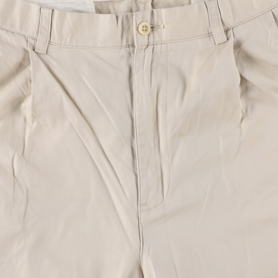 Ralph Lauren POLO by Ralph Lauren HAMMOND PANT, two-pleat chino pants, men's, w34 equivalent cotton ivory Vintage Second Hand