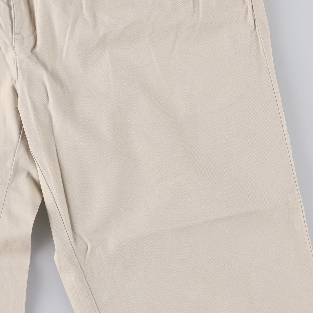 Ralph Lauren POLO by Ralph Lauren HAMMOND PANT, two-pleat chino pants, men's, w34 equivalent cotton ivory Vintage Second Hand