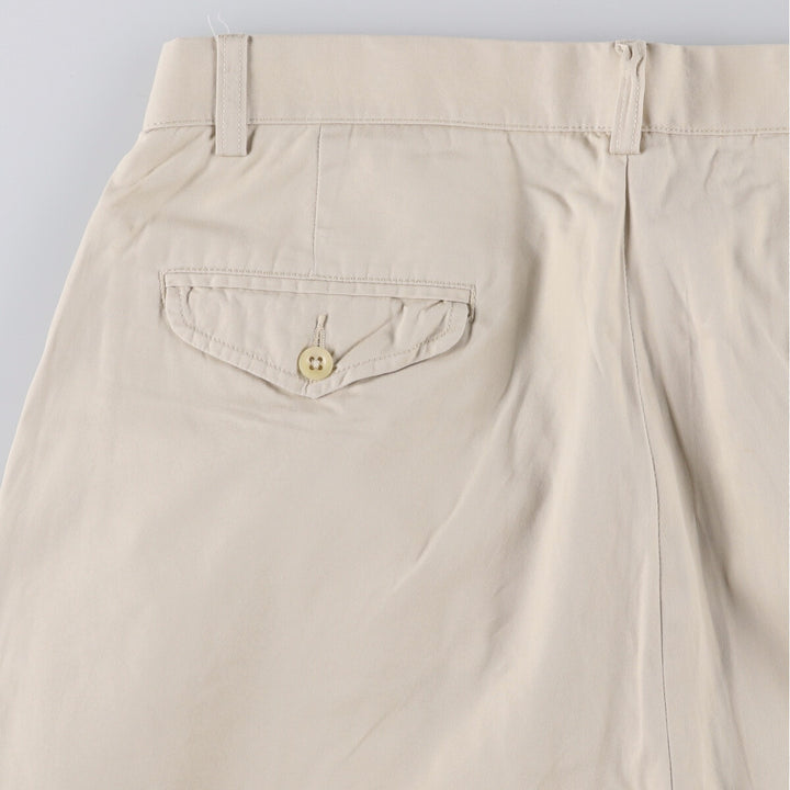 Ralph Lauren POLO by Ralph Lauren HAMMOND PANT, two-pleat chino pants, men's, w34 equivalent cotton ivory Vintage Second Hand