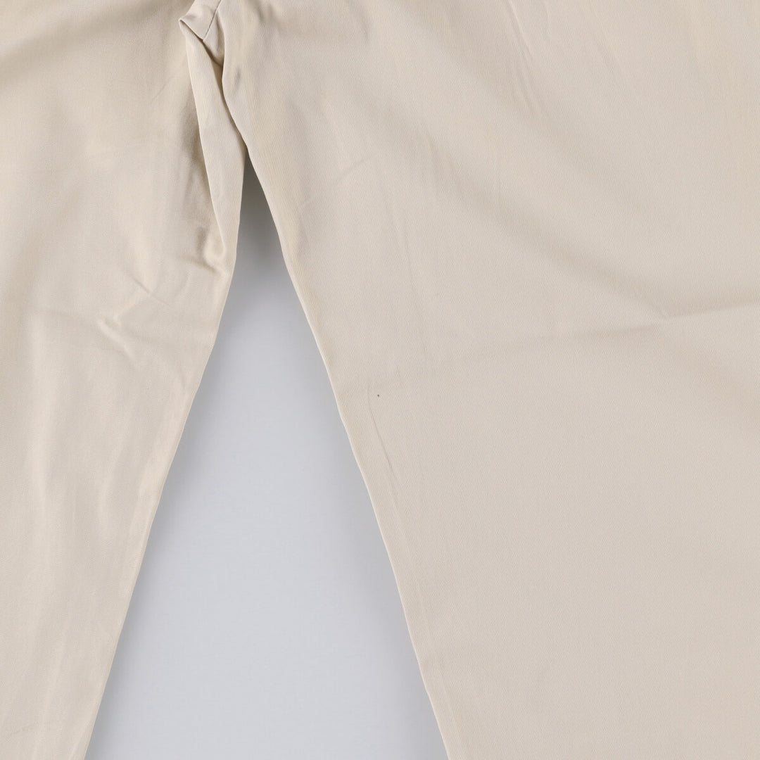 Ralph Lauren POLO by Ralph Lauren HAMMOND PANT, two-pleat chino pants, men's, w34 equivalent cotton ivory Vintage Second Hand