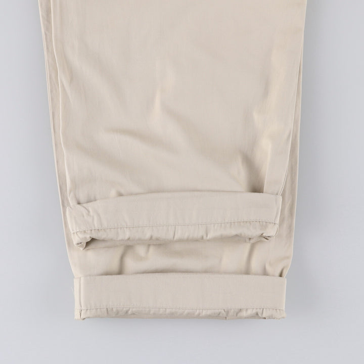 Ralph Lauren POLO by Ralph Lauren HAMMOND PANT, two-pleat chino pants, men's, w34 equivalent cotton ivory Vintage Second Hand