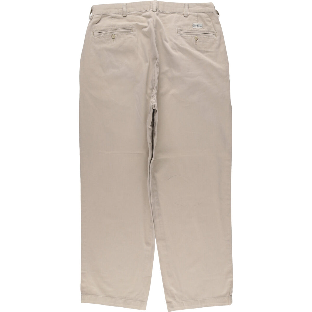 Ralph Lauren POLO by Ralph Lauren ANDREW PANT Two-pleat Chino Pants Men's Size W34 cotton Beige type Vintage Second Hand
