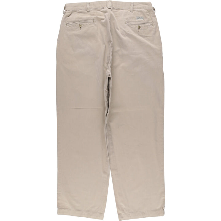 Ralph Lauren POLO by Ralph Lauren ANDREW PANT Two-pleat Chino Pants Men's Size W34 cotton Beige type Vintage Second Hand