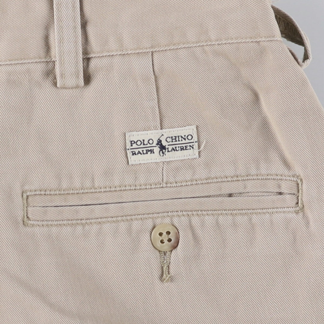 Ralph Lauren POLO by Ralph Lauren ANDREW PANT Two-pleat Chino Pants Men's Size W34 cotton Beige type Vintage Second Hand