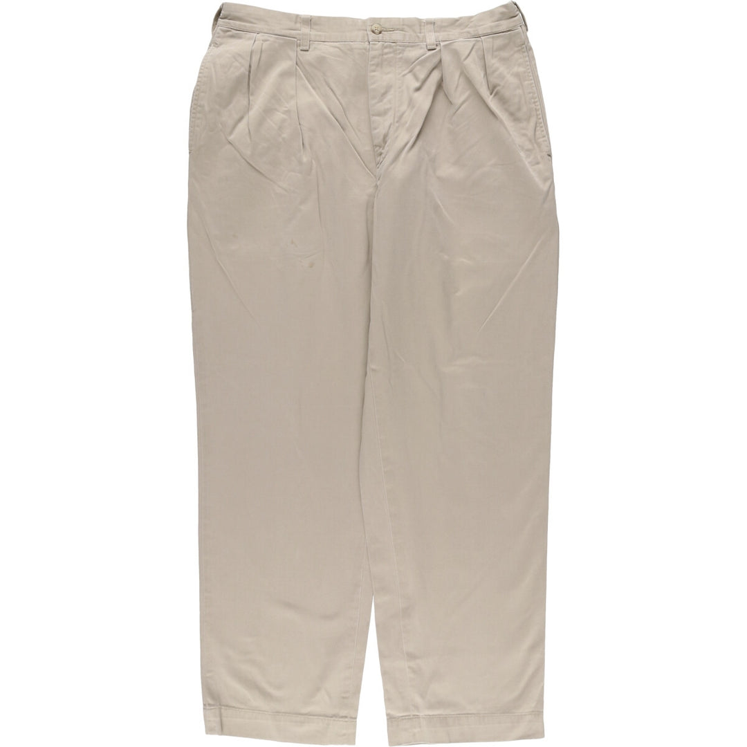 Ralph Lauren POLO by Ralph Lauren ANDREW PANT Two-pleat chino pants for men, equivalent to W34 cotton Beige type Vintage Second Hand