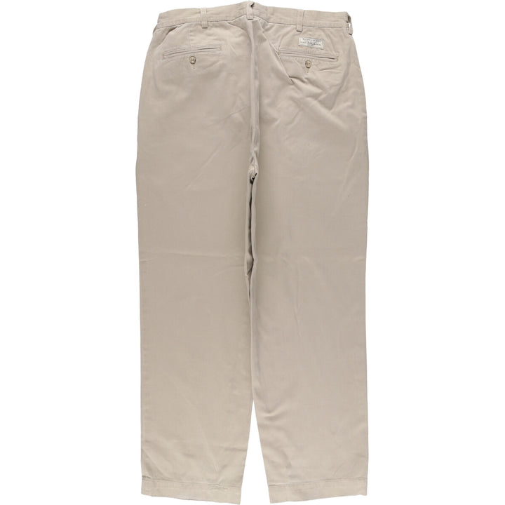 Ralph Lauren POLO by Ralph Lauren ANDREW PANT Two-pleat chino pants for men, equivalent to W34 cotton Beige type Vintage Second Hand