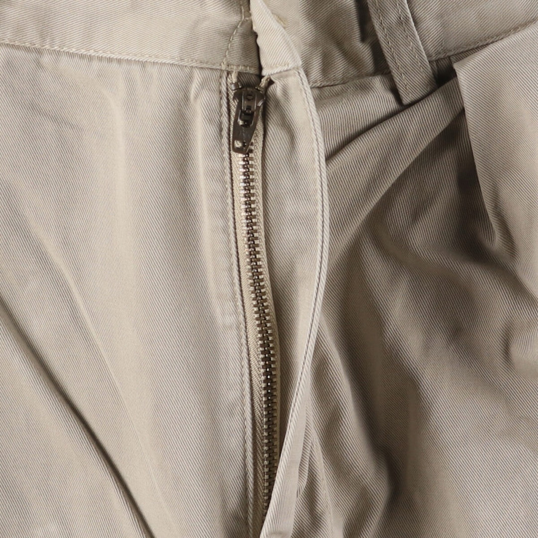 Ralph Lauren POLO by Ralph Lauren ANDREW PANT Two-pleat chino pants for men, equivalent to W34 cotton Beige type Vintage Second Hand