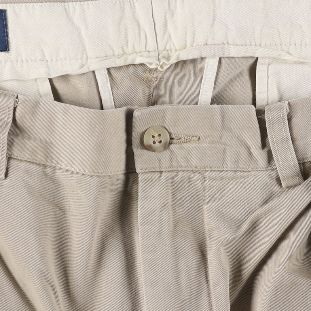 Ralph Lauren POLO by Ralph Lauren ANDREW PANT Two-pleat chino pants for men, equivalent to W34 cotton Beige type Vintage Second Hand