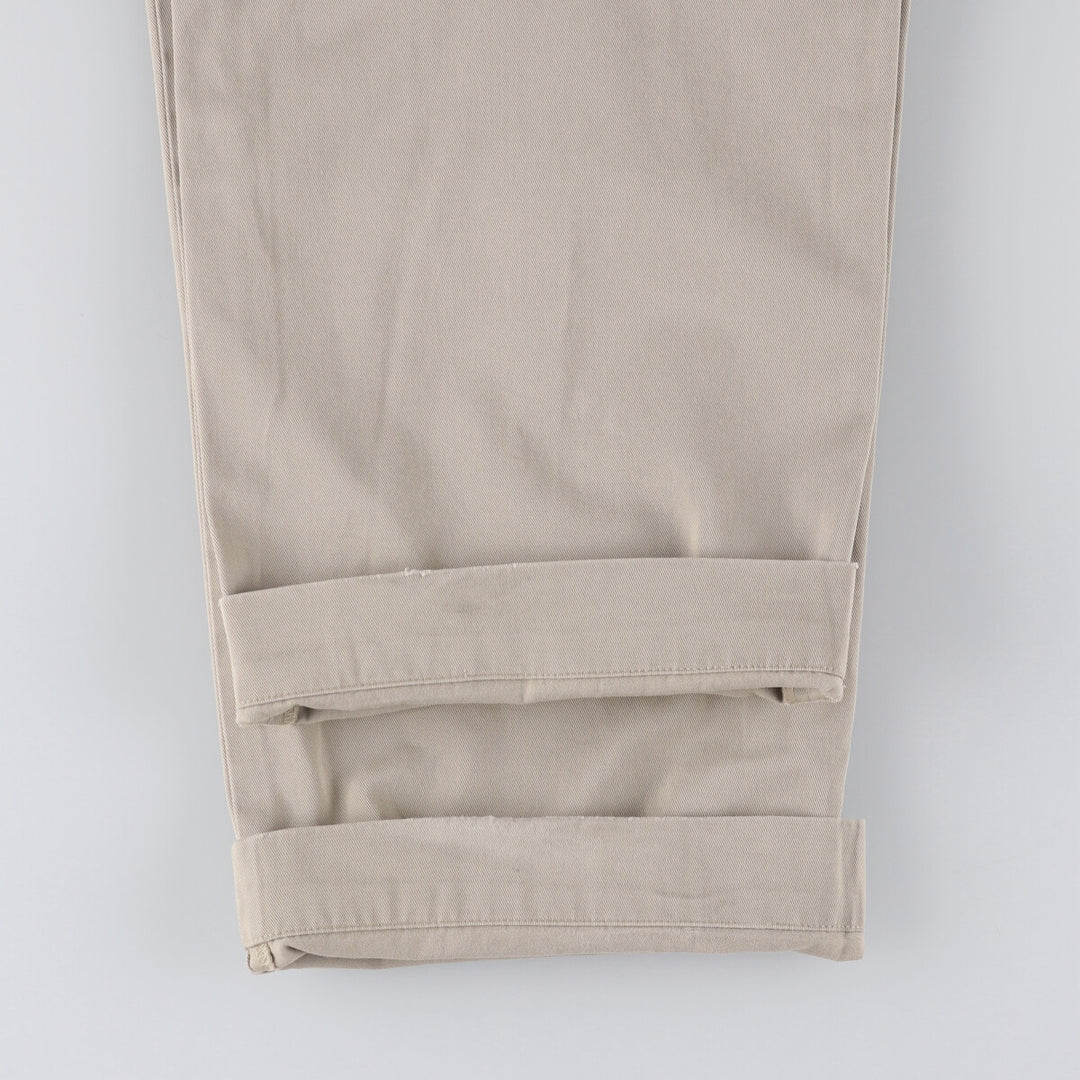 Ralph Lauren POLO by Ralph Lauren ANDREW PANT Two-pleat chino pants for men, equivalent to W34 cotton Beige type Vintage Second Hand