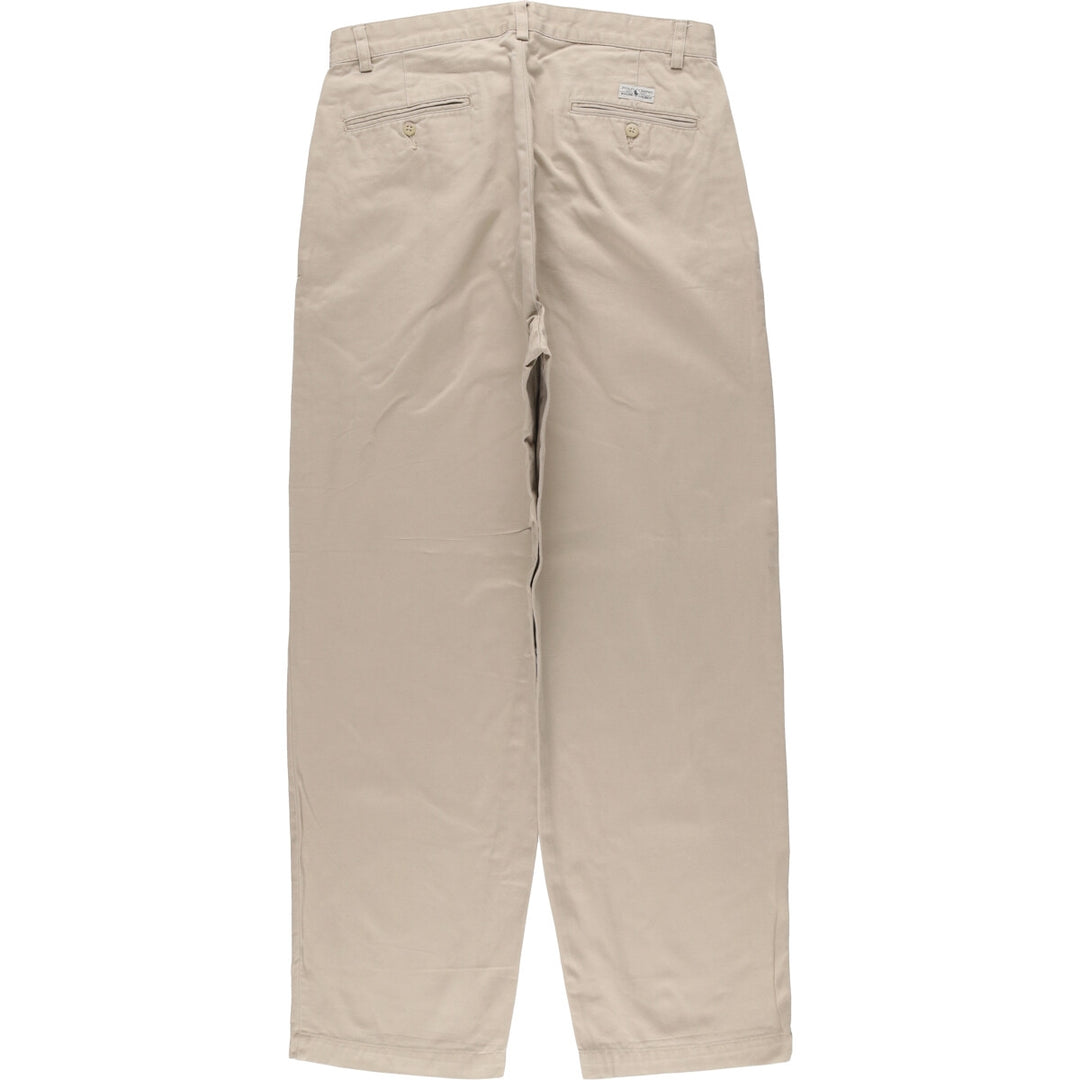 Ralph Lauren POLO RALPH LAUREN ANDREW PANT Two-pleat chino pants Men's size W32 cotton Beige type Vintage Second Hand