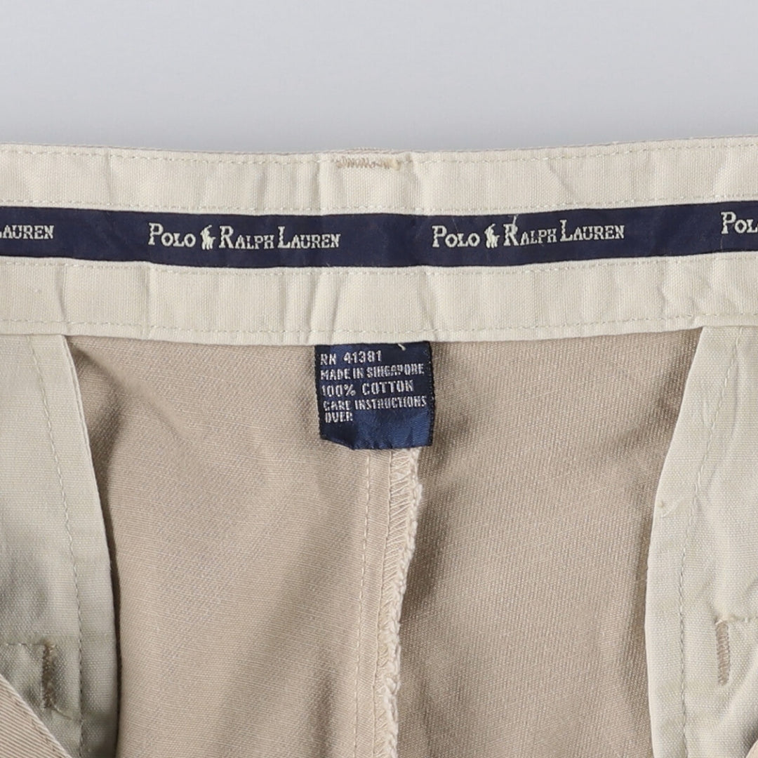 Ralph Lauren POLO RALPH LAUREN ANDREW PANT Two-pleat chino pants Men's size W32 cotton Beige type Vintage Second Hand