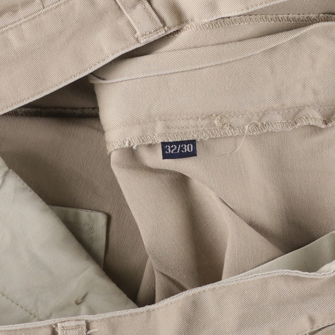 Ralph Lauren POLO RALPH LAUREN ANDREW PANT Two-pleat chino pants Men's size W32 cotton Beige type Vintage Second Hand