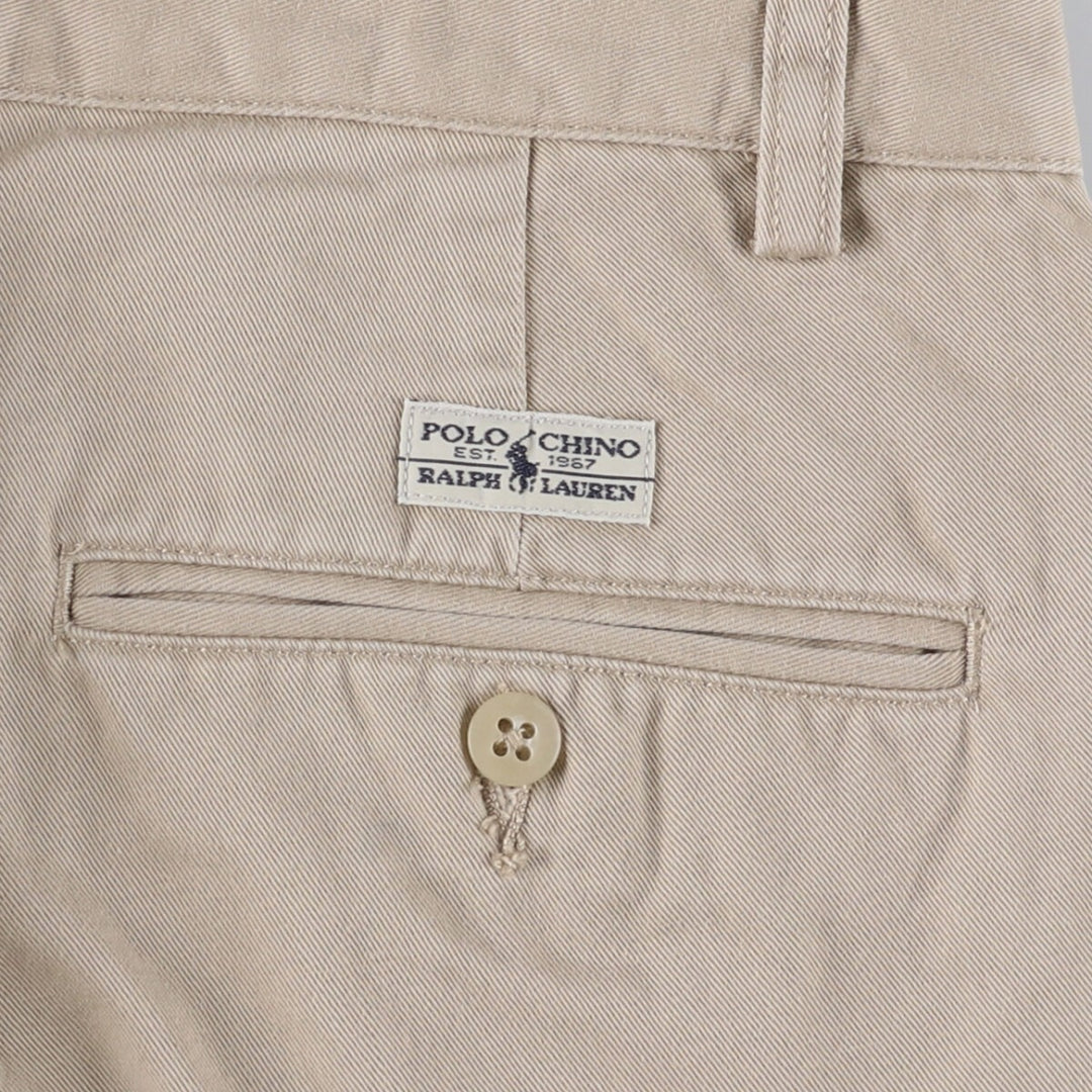 Ralph Lauren POLO RALPH LAUREN ANDREW PANT Two-pleat chino pants Men's size W32 cotton Beige type Vintage Second Hand