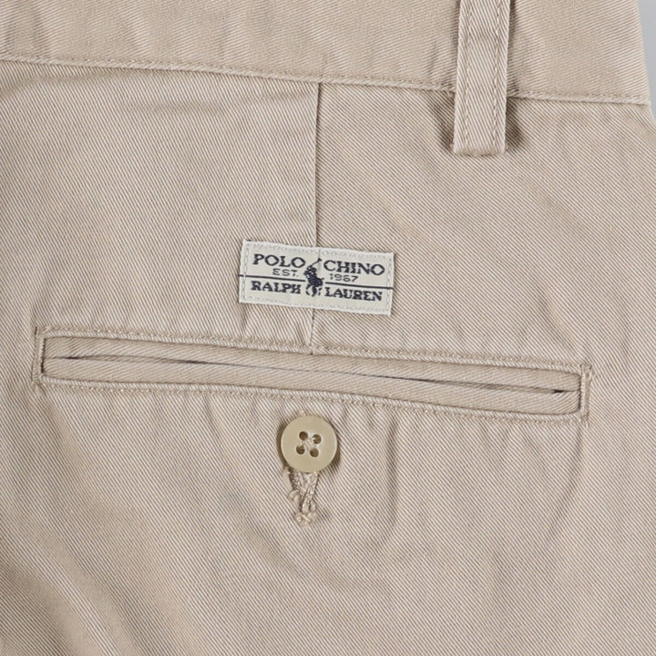 Ralph Lauren POLO RALPH LAUREN ANDREW PANT Two-pleat chino pants Men's size W32 cotton Beige type Vintage Second Hand