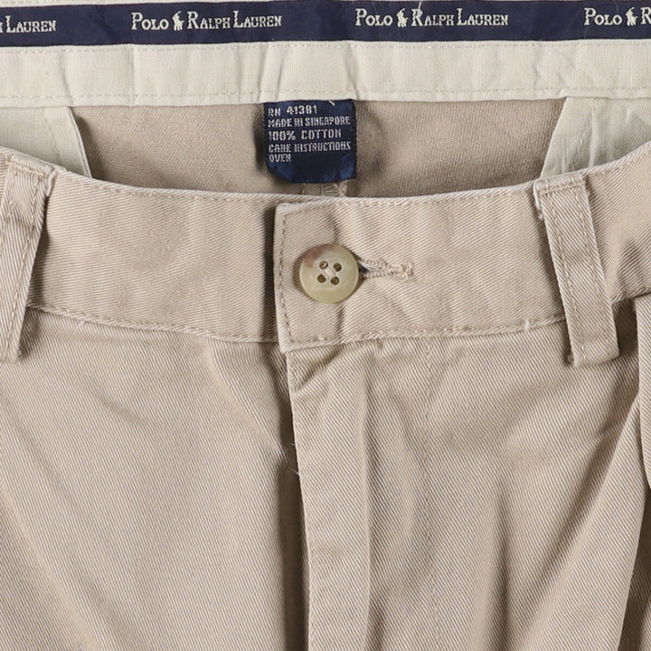 Ralph Lauren POLO RALPH LAUREN ANDREW PANT Two-pleat chino pants Men's size W32 cotton Beige type Vintage Second Hand