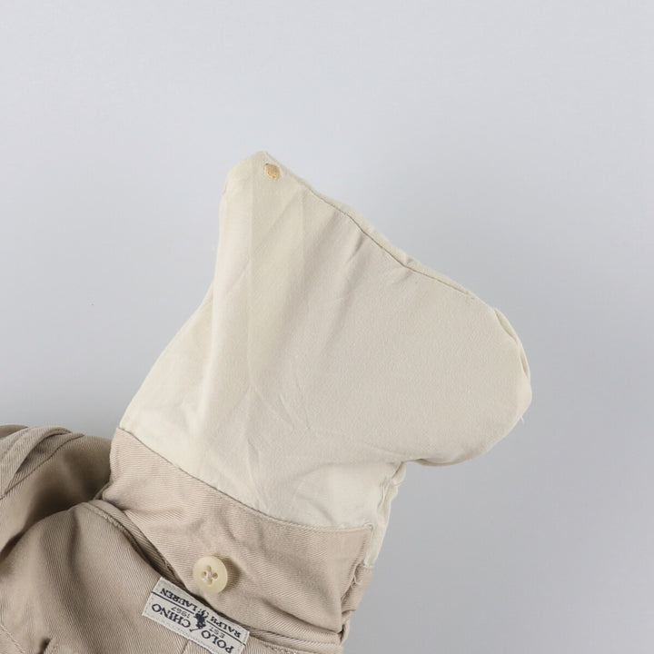 Ralph Lauren POLO RALPH LAUREN ANDREW PANT Two-pleat chino pants Men's size W32 cotton Beige type Vintage Second Hand