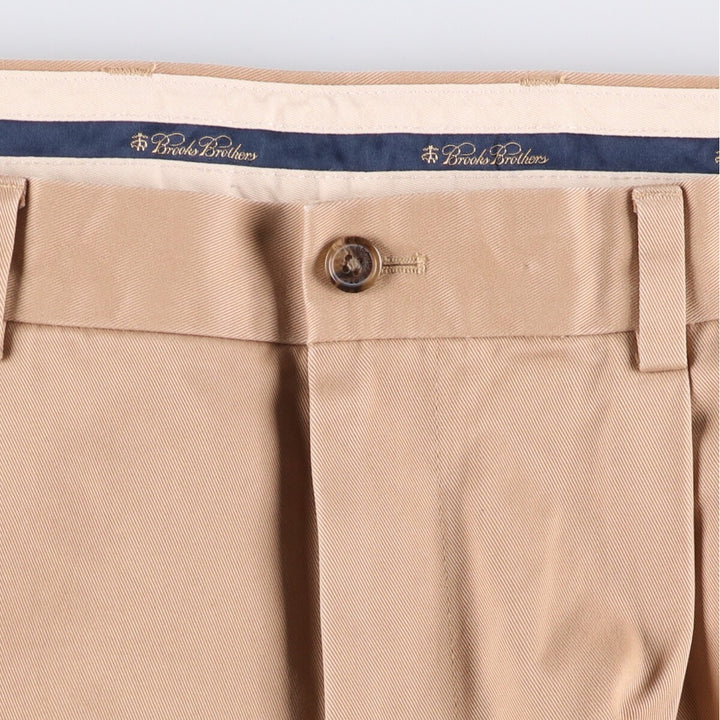 Brooks Brothers ADVANTAGE CHINO ELLIOT Two-Pleated Chino Pants, Men's, Size W34 cotton Beige type Vintage Second Hand