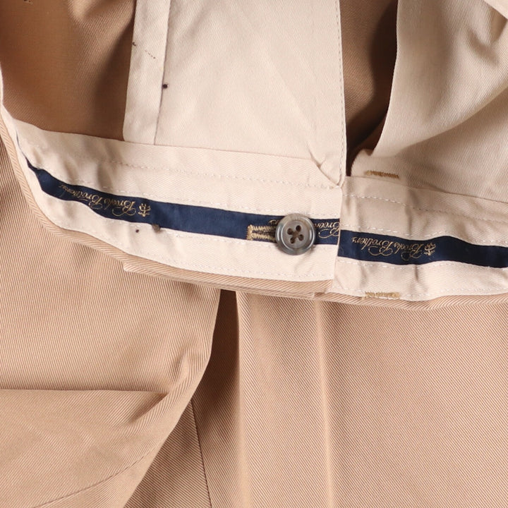 Brooks Brothers ADVANTAGE CHINO ELLIOT Two-Pleated Chino Pants, Men's, Size W34 cotton Beige type Vintage Second Hand