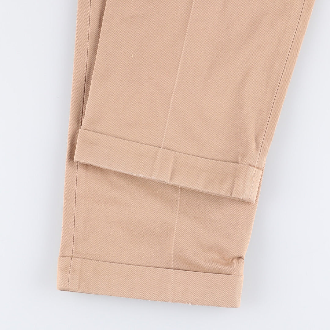 Brooks Brothers ADVANTAGE CHINO ELLIOT Two-Pleated Chino Pants, Men's, Size W34 cotton Beige type Vintage Second Hand