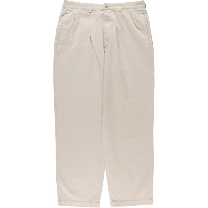 Ralph Lauren POLO RALPH LAUREN ANDREW PANT Two-pleat chino pants for men, size W33 cotton ivory Vintage Second Hand