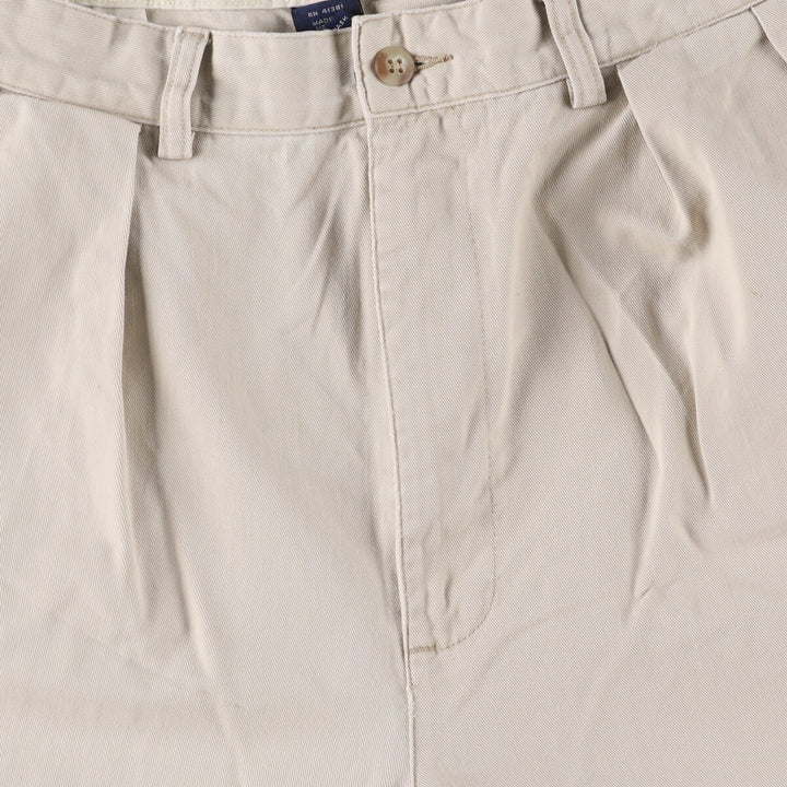 Ralph Lauren POLO RALPH LAUREN ANDREW PANT Two-pleat chino pants for men, size W33 cotton ivory Vintage Second Hand