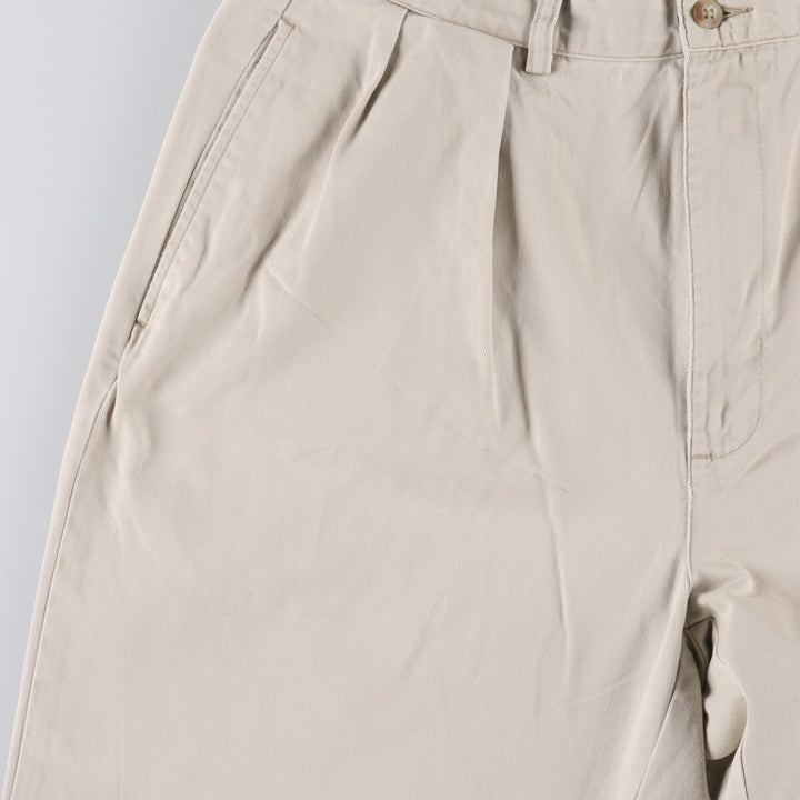 Ralph Lauren POLO RALPH LAUREN ANDREW PANT Two-pleat chino pants for men, size W33 cotton ivory Vintage Second Hand