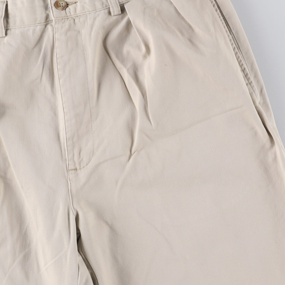 Ralph Lauren POLO RALPH LAUREN ANDREW PANT Two-pleat chino pants for men, size W33 cotton ivory Vintage Second Hand