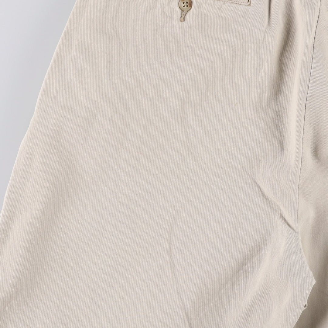 Ralph Lauren POLO RALPH LAUREN ANDREW PANT Two-pleat chino pants for men, size W33 cotton ivory Vintage Second Hand