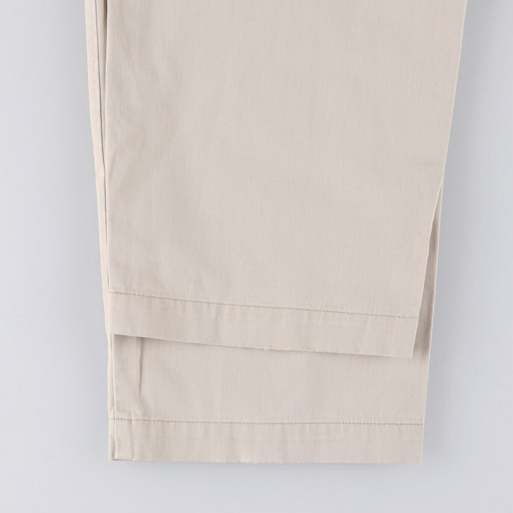 Ralph Lauren POLO RALPH LAUREN ANDREW PANT Two-pleat chino pants for men, size W33 cotton ivory Vintage Second Hand