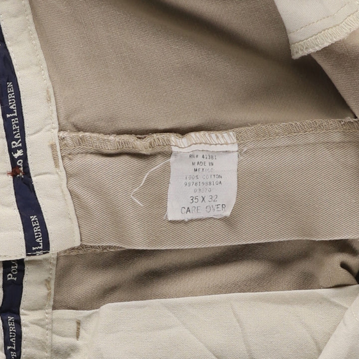 Ralph Lauren POLO RALPH LAUREN GORDON PANT Men's Chino Pants, Size W35 cotton Beige type Vintage Second Hand