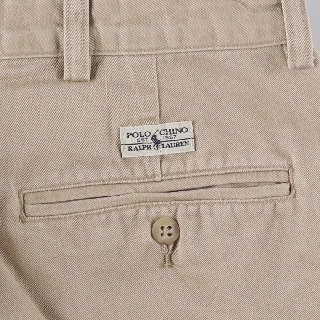 Ralph Lauren POLO RALPH LAUREN GORDON PANT Men's Chino Pants, Size W35 cotton Beige type Vintage Second Hand