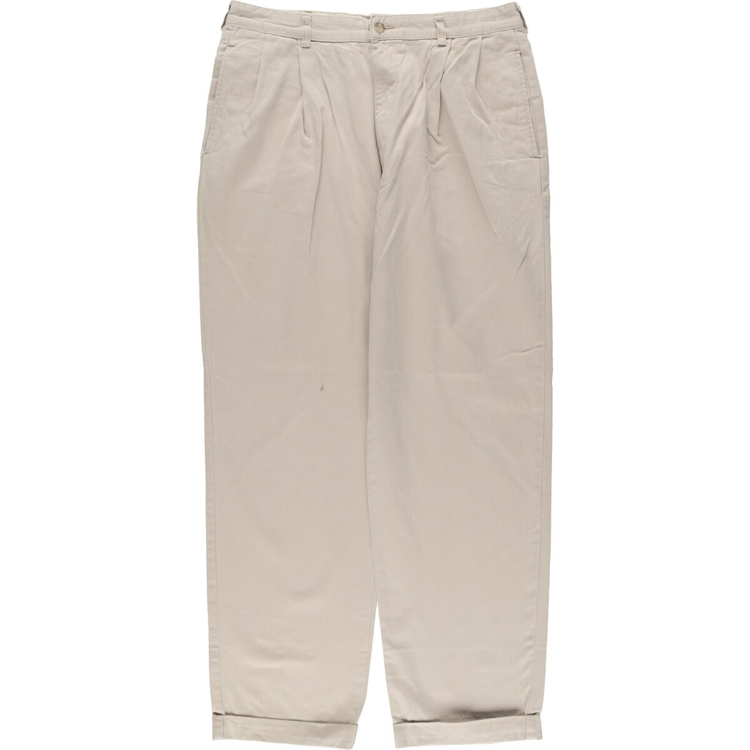 Ralph Lauren POLO RALPH LAUREN HAMMOND PANT, two-pleat chino pants, men's size W34 cotton Beige type Vintage Second Hand