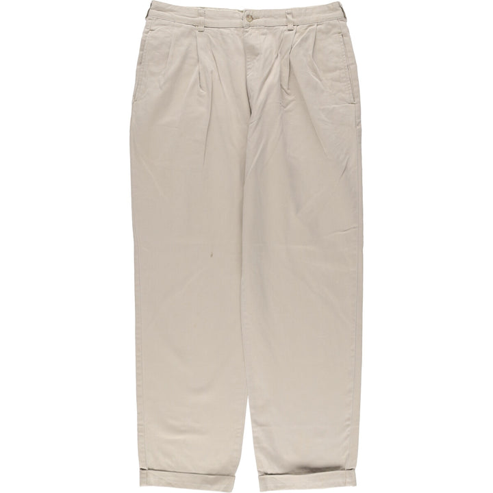 Ralph Lauren POLO RALPH LAUREN HAMMOND PANT, two-pleat chino pants, men's size W34 cotton Beige type Vintage Second Hand