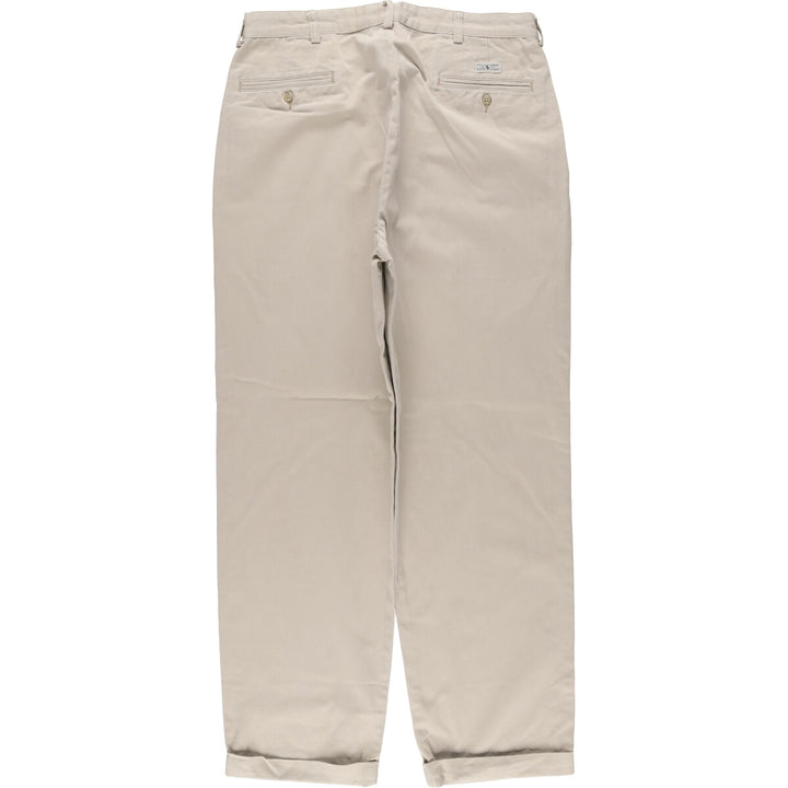 Ralph Lauren POLO RALPH LAUREN HAMMOND PANT, two-pleat chino pants, men's size W34 cotton Beige type Vintage Second Hand