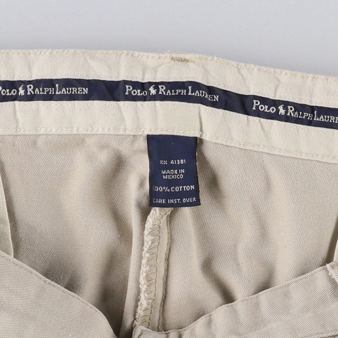 Ralph Lauren POLO RALPH LAUREN HAMMOND PANT, two-pleat chino pants, men's size W34 cotton Beige type Vintage Second Hand