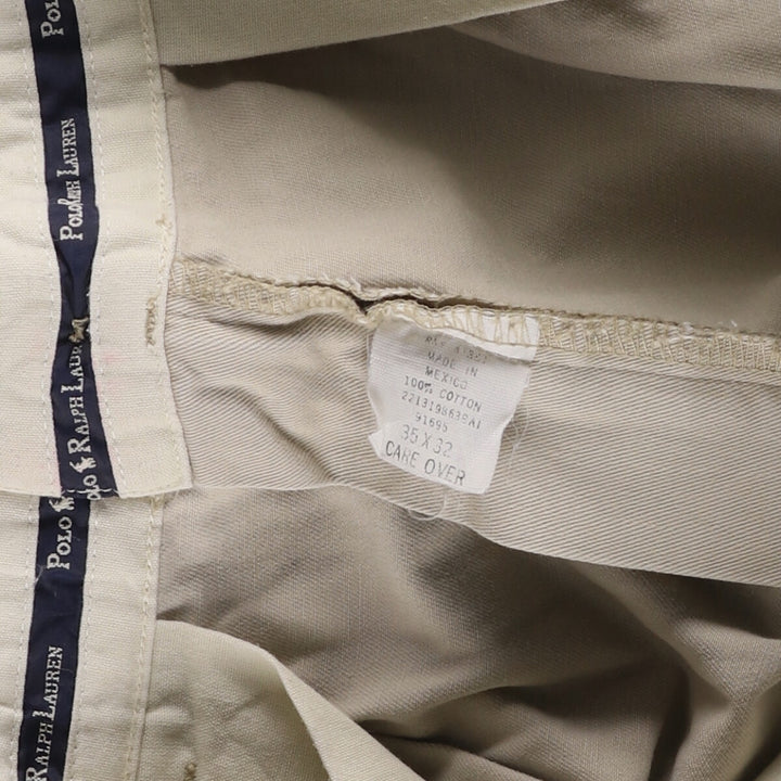 Ralph Lauren POLO RALPH LAUREN HAMMOND PANT, two-pleat chino pants, men's size W34 cotton Beige type Vintage Second Hand