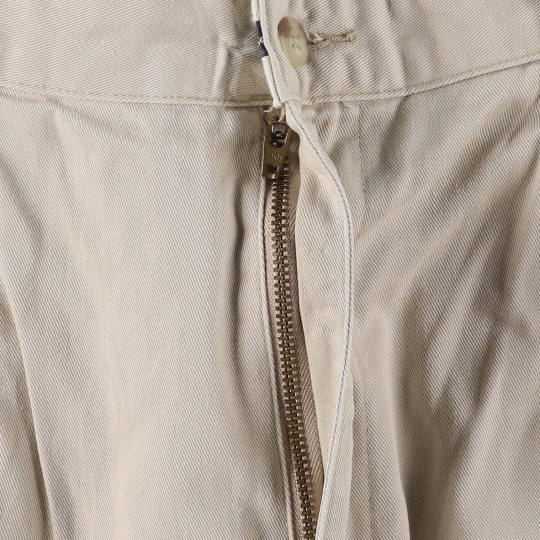 Ralph Lauren POLO RALPH LAUREN HAMMOND PANT, two-pleat chino pants, men's size W34 cotton Beige type Vintage Second Hand