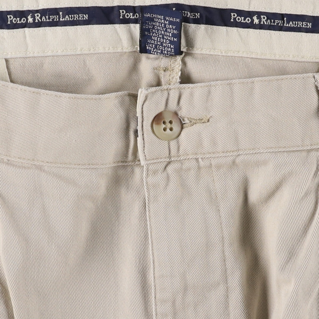Ralph Lauren POLO RALPH LAUREN HAMMOND PANT, two-pleat chino pants, men's size W34 cotton Beige type Vintage Second Hand
