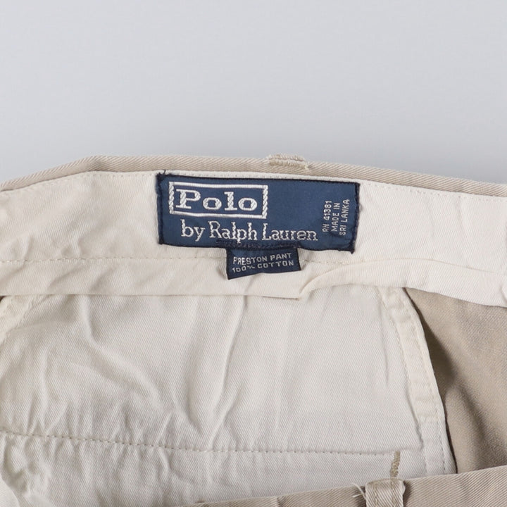 Ralph Lauren POLO by Ralph Lauren PRESTON PANT Chino pants for men, equivalent to w37 cotton Beige type Vintage Second Hand
