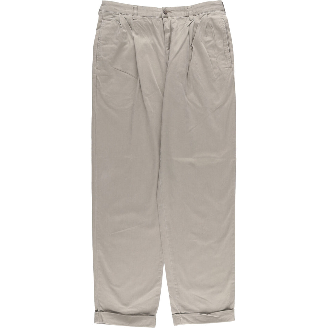 Ralph Lauren POLO by Ralph Lauren HAMMOND PANT, two-pleat chino pants, men's, w34 equivalent cotton gray type Vintage Second Hand