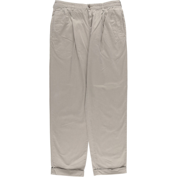 Ralph Lauren POLO by Ralph Lauren HAMMOND PANT, two-pleat chino pants, men's, w34 equivalent cotton gray type Vintage Second Hand