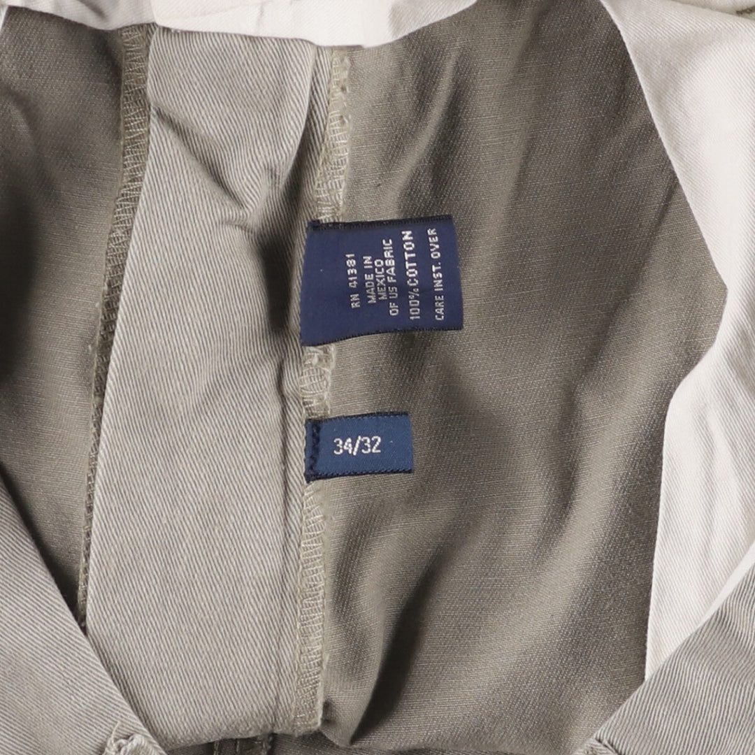 Ralph Lauren POLO by Ralph Lauren HAMMOND PANT, two-pleat chino pants, men's, w34 equivalent cotton gray type Vintage Second Hand